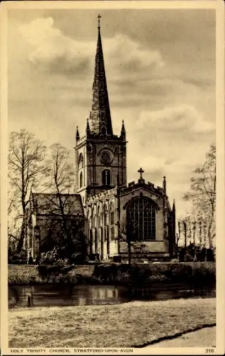 Ak Stratford upon Avon Warwickshire England, Holy Trinity Church