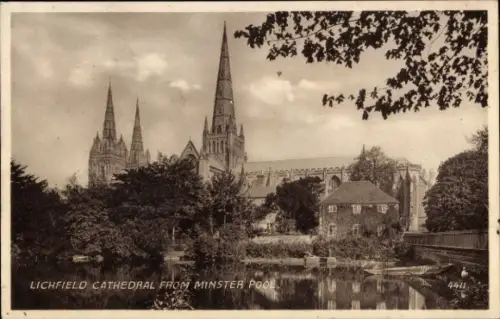 Ak Lichfield West Midlands, Cathedral, Minster Pool