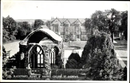 PC St Andrews, Scotland, Ruins of Blackfriars Monastery and Madras College