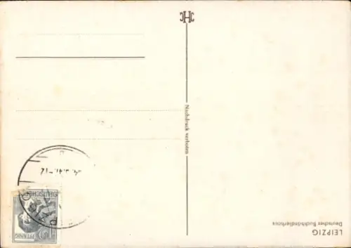 Ak Leipzig, Deutsches Buchhändlerhaus,  Architektur, Schwarz-Weiß-Foto