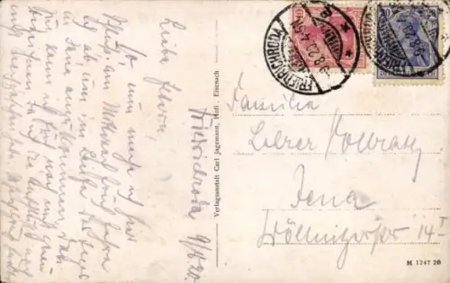 Ak Friedrichroda im Thüringer Wald,  Villen am Herzogsweg, Landschaft mit Bäumen und Häusern