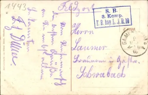 Ak Neuburg an der Donau Oberbayern,  Schloss, Hotel, Brücke, Statue, Menschen