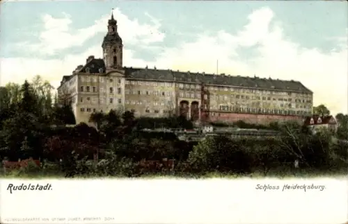 Ak Rudolstadt in Thüringen, Schloss Heidecksburg,  Heliochromkarte von Ottman Zicher, München