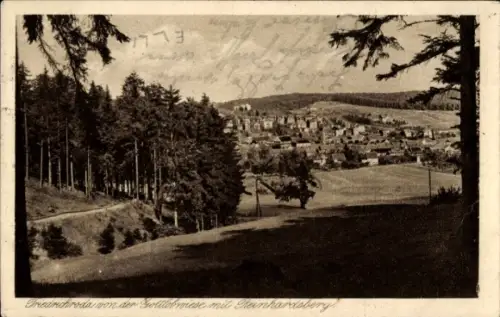 Ak Friedrichroda im Thüringer Wald, Blick auf  Gollobwiese, Reinhardsberg