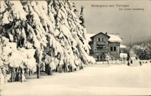Ak Brotterode in Thüringen, Kleiner Inselsberg, Winter
