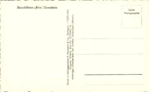 Ak Neresheim in Württemberg, Luftaufnahme der Benediktiner-Abtei  Klosteranlage, Landschaft