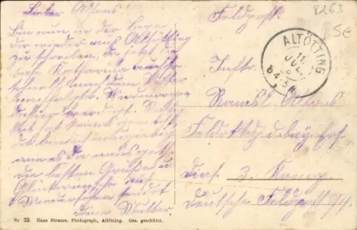 Ak Altötting in Oberbayern, Heilige Maria mit Krone, Engel,  Gruß aus Altötting