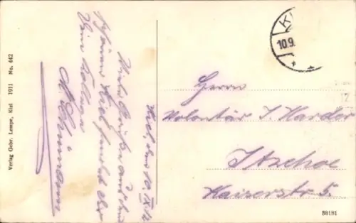 Ak Kiel, Kaiser Wilhelm-Denkmal, Reiterstatue, Kiel