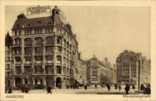 Ak Hamburg Mitte Altstadt, Mönckebergstraße, Teppichhaus