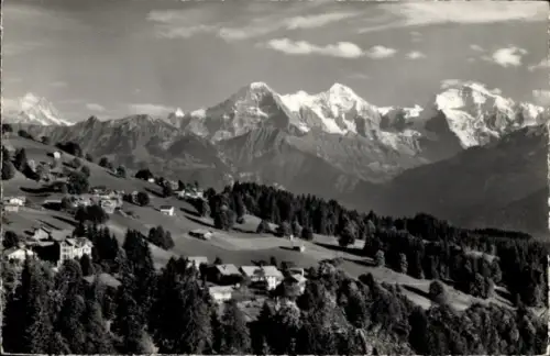 Ak Waldegg Beatenberg Kanton Bern, Panorama, Schreckhorn, Finsteraarhorn, Eigor-Mönch-Jungfrau