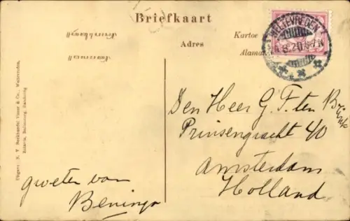 Ak Weltevreden Batavia Jakarta Indonesien, Gebouw N. I. Kunstkring Kondangdia, WELTEVREDEN,  mit 