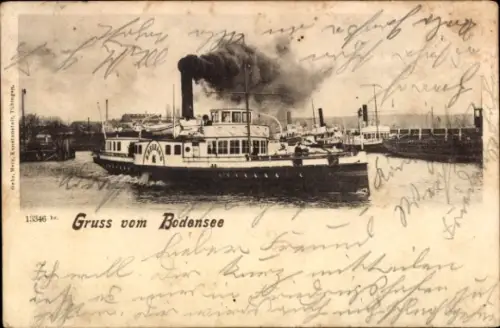 Ak Bodensee, Dampfer Eberhard