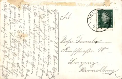 Ak Rorschach Kt. St. Gallen Schweiz, Dampfschiff auf dem Wasser, Stadtansicht von  Berge im Hinte