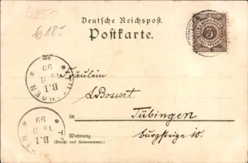 Künstler Litho Mutter, K., Mosbach im Neckar Odenwald Kreis, Palm'sches Haus, Straßenansicht