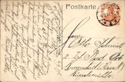 Ak Cottbus in der Niederlausitz,  Dresdner Straße, Bäume, Straßenansicht, Menschen