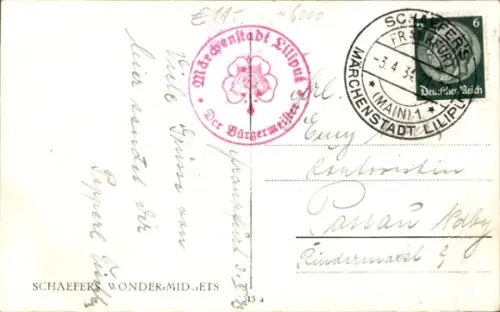 Ak Schaefers Wonder Midgets, Märchenstadt Lilliput