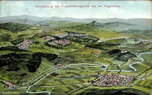 Landkarten Ak Felle, Eugen, Hammelburg in Unterfranken Bayern, Truppenübungsplatz