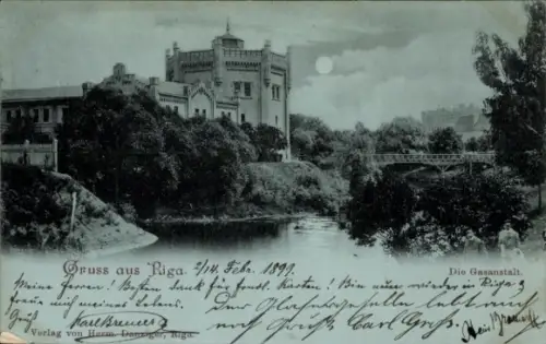 Mondschein Ak Riga Lettland, Gasanstalt