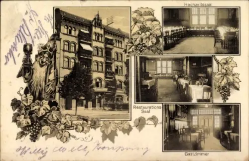 Ak Kassel in Hessen, Hotel Frankfurter Hof, Hochzeitssaal, Gastzimmer