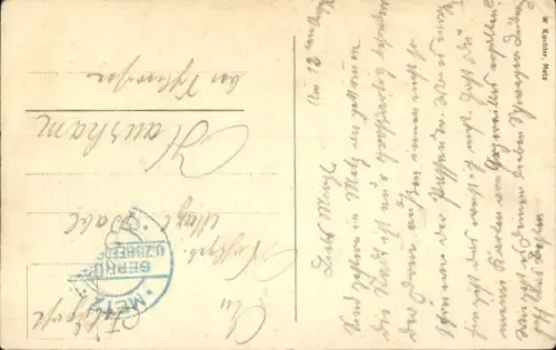 Ak Metz Moselle, Der Dom in  Kathedrale, Straßenansicht, 