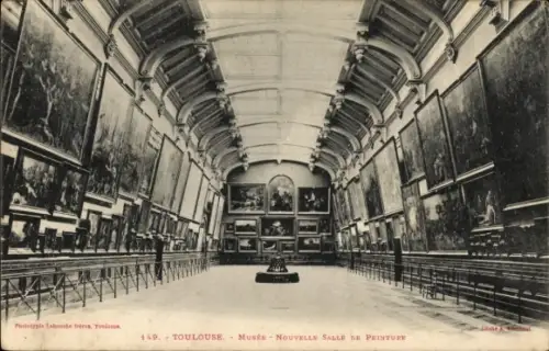 Ak Toulouse Haute Garonne, Museumsraum mit vielen Gemälden,  Musée Nouvelle Salle de Peinture
