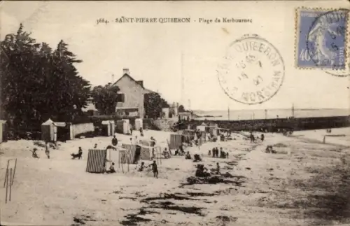CPA Saint Pierre Quiberon Morbihan, Plage de Kerbournec