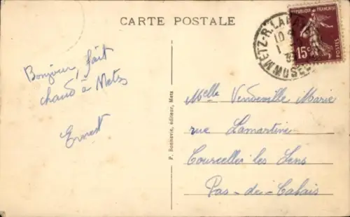 Ak Metz Moselle,  Digue de Watrineau, Fort St Quentin, Flusslandschaft