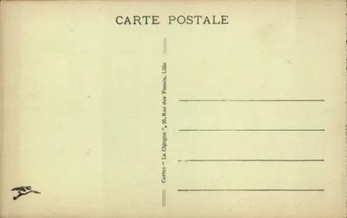 Ak Lille Nord, Landschaft mit Pavillon, Bäume, Wiese, Schwarz-Weiß-Foto