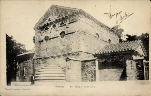 Ak Poitiers Vienne, Le Temple Saint Jean, Masson Vasnier, Poitiers