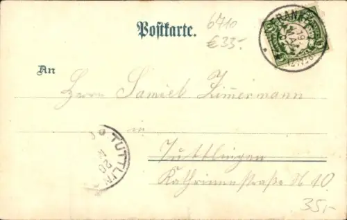 Litho Frankenthal in Rheinland Pfalz, Turnhalle, Taubstummenanstalt, Erkenbert Museum, Hospital