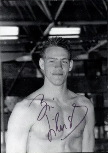 Foto Schwimmer Björn Zikarsky, Autogramm