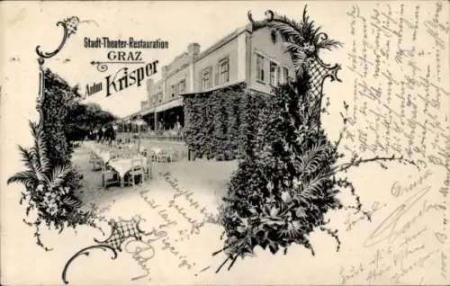 Ak Graz Steiermark, Stadt-Theater-Restauration
