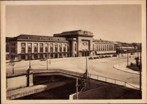 Ak Mulhouse Mülhausen Elsass Haut Rhin, Bahnhof