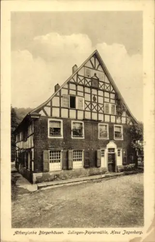 Ak Papiermühle Solingen, Altbergische Bürgerhäuser, Haus Jagenberg