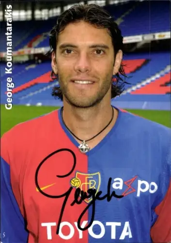 Autogrammkarte Fußballspieler George Koumantarakis, Autogramm