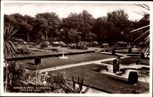 Ak Folkestone Kent England, Kingsnorth Gardens