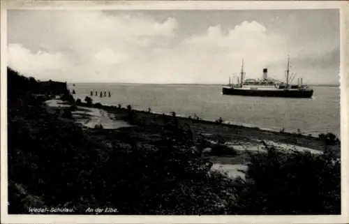 Ak Schulau Wedel im Kreis Pinneberg, An der Elbe