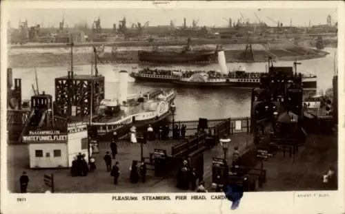 PC Cardiff Wales, Pleasure Steamers, Pier Head, Harbour