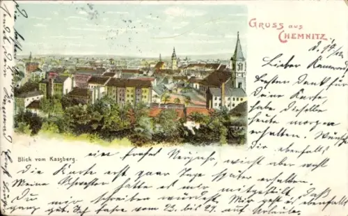 Litho Chemnitz in Sachsen, Blick vom Kassberg