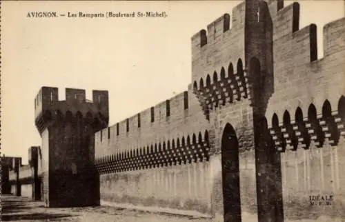 Ak Avignon Vaucluse,  Les Remparts, Boulevard St-Michel,  Stadtmauer