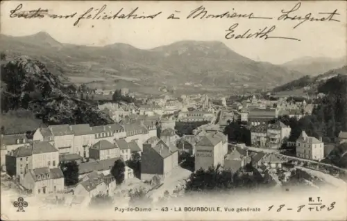 Ak La Bourboule Puy-de-Dôme, Gesamtansicht