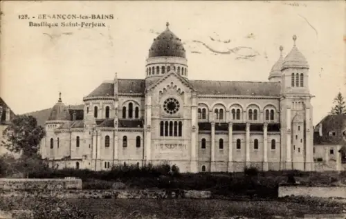 Ak Besançon les Bains Doubs, Sankt Ferjeux Basilika