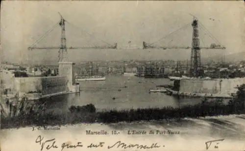 CPA Marseille Bouches-du-Rhône, Entrée du Port Vieux