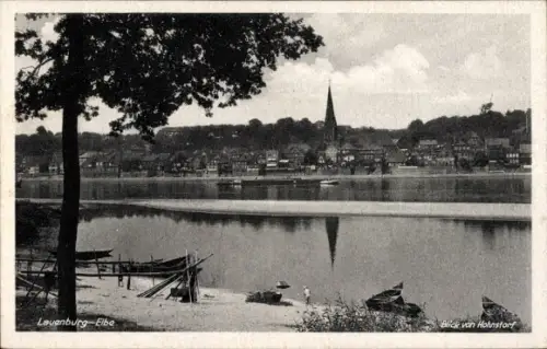 Ak Lauenburg an der Elbe, Stadt von Hohnstorf gesehen
