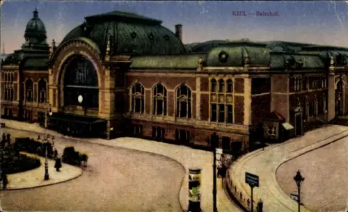 Ak Kiel, Bahnhof Front