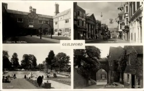 Ak Guildford Surrey England, Krankenhaus, Freibad, Hauptstraße