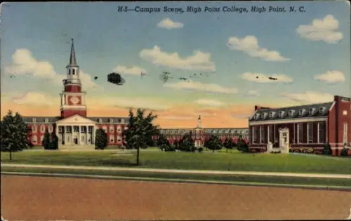 Ak High Point North Carolina USA, H-5 Campus Scene, High Point College