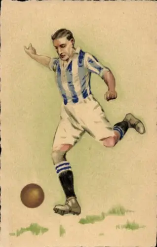 Ak Fußballer mit Ball