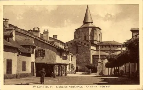 Ak Saint Savin Hautes-Pyrénées, Eglise Abbatiale
