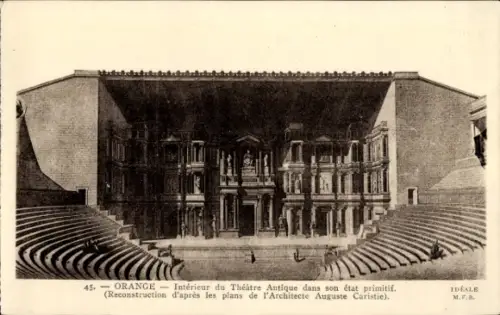 Ak Orange Vaucluse, Theater, antike Architektur, Innenansicht,  Frankreich
